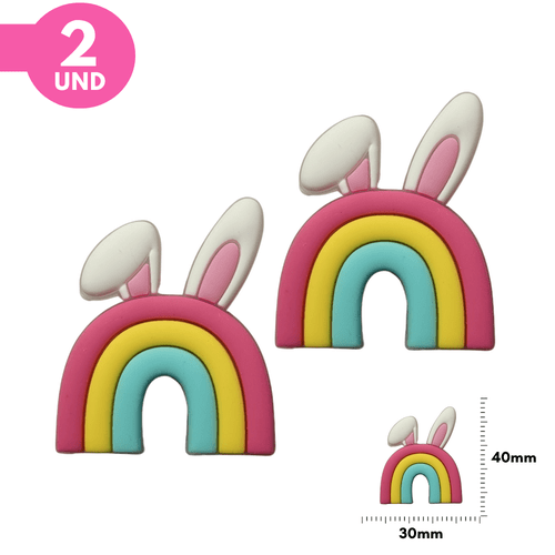 Aplique Emborrachado - Arco Íris Páscoa Pink - 2 Unidades