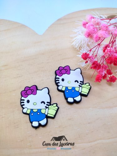 Aplique Emborrachado - Hello Kitty - 2 Unidades