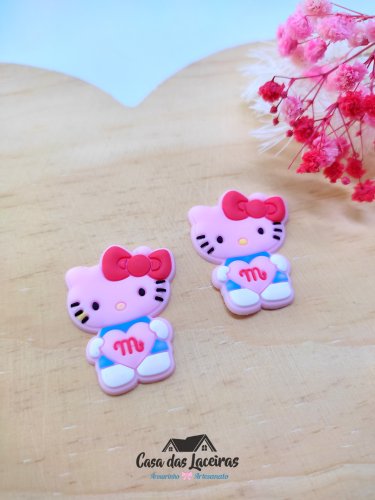 Aplique Emborrachado - Hello Kitty Rosa - 2 Unidades