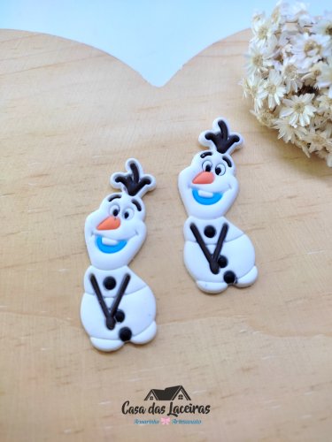 Aplique Emborrachado - Olaf 4,5cm- 2 Unidades