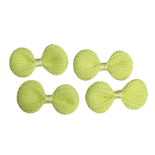 Aplique Lacinho Crochê G - Verde Bebê - 4 Unidades