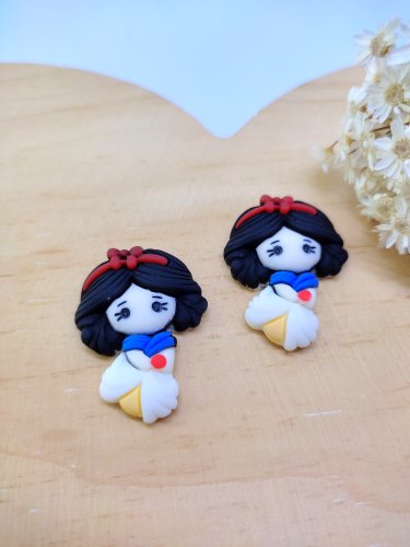 Aplique Resina - Branca De Neve 3,5cm - 2 Unidades