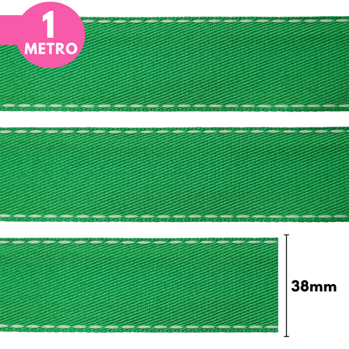 Fita Jeans Sinimbu 38mm -1862/04- Verde - 1 Metro