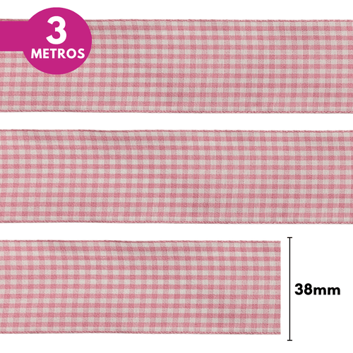 Fita Xadrez Lm 38mm - Cores Diversas - 3 Metros
