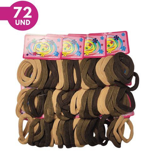 Ligas De Cabelo - Multicor Tipo 6 - 72 Unidades
