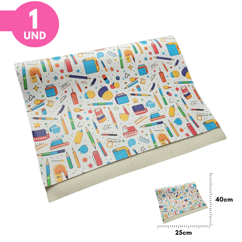 Lonita Couro Sintético Estampado 40x25cm -Material Escolar- Unidade