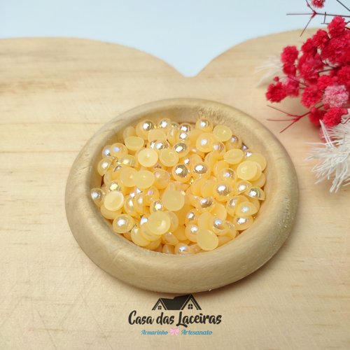 Meia Pérola Irisada N° 6 - 25g - Amarelo