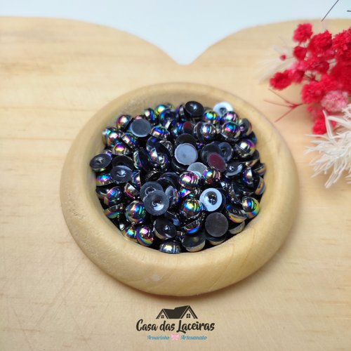 Meia Pérola Irisada N° 6 - 25g - Preto