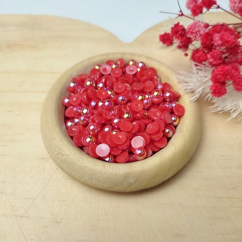 Meia Pérola Irisada N° 6 - 25g - Vermelho