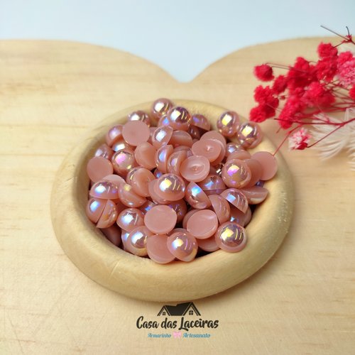 Meia Pérola Irisada N° 8 25g - Rosé