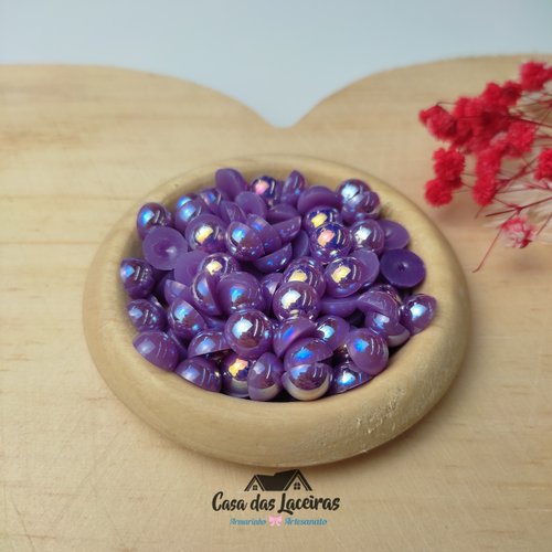 Meia Pérola Irisada N° 8 25g - Roxo