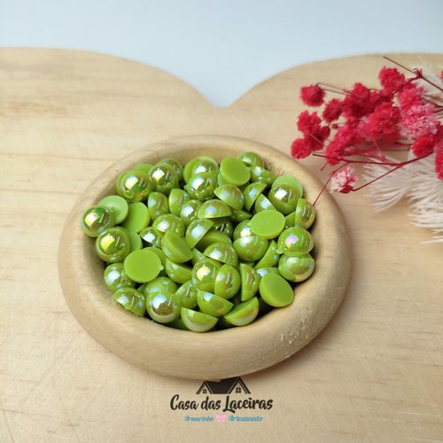 Meia Pérola Irisada N° 8 25g - Verde Folha