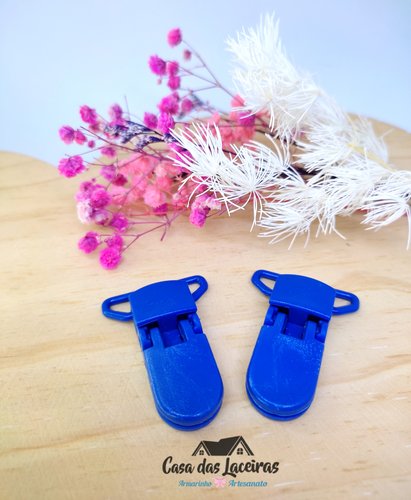 Prendedor Jacaré 5cm - Azul Royal- 2 Unidades