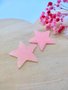 Aplique Pérola Acrílico-Açucarado - Estrela Salmão - 2 Unidades