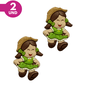 Aplique Emborrachado - Menina com Vestido - 2 Unidades