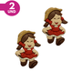 Aplique Emborrachado - Menina com Vestido - 2 Unidades