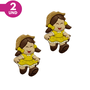 Aplique Emborrachado - Menina com Vestido - 2 Unidades