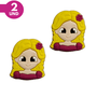 Aplique Emborrachado - Princesas Perfil - 2 Unidades