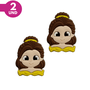 Aplique Emborrachado - Princesas Perfil - 2 Unidades