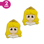 Aplique Emborrachado - Princesas Perfil - 2 Unidades