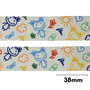 Fita Gorgurão Escolar 38mm - Desenho Infantil - 1 Metro