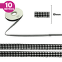 Fita Xadrez  Lm 10mm - Cores Diversas - 10 Metros