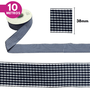 Fita Xadrez  Lm 38mm - Cores Diversas - 10 Metros