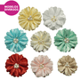 Flor Cetim Miolo Strass - Cores Diversas - Unidade