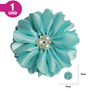 Flor Cetim Miolo Strass - Cores Diversas - Unidade