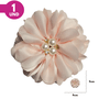 Flor Cetim Miolo Strass - Cores Diversas - Unidade