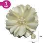 Flor Cetim Miolo Strass - Cores Diversas - Unidade