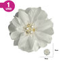 Flor Cetim Miolo Strass - Cores Diversas - Unidade