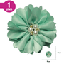 Flor Cetim Miolo Strass - Cores Diversas - Unidade