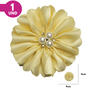 Flor Cetim Miolo Strass - Cores Diversas - Unidade