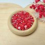 Meia Pérola Irisada N° 6 - 25g - Vermelho