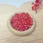 Meia Pérola Irisada N° 6 - 25g - Vermelho
